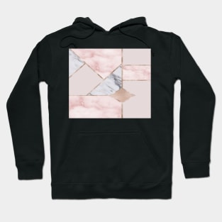 Geometric mix up - rose gold Hoodie